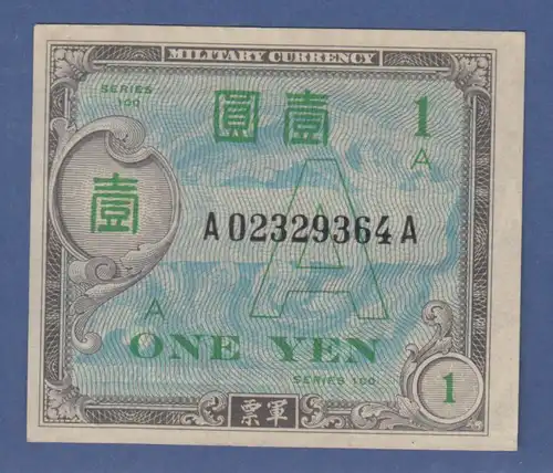 Banknote Japan Alliiertes Militärgeld 1945 1 Yen # A  A 