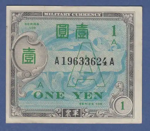 Banknote Japan Alliiertes Militärgeld 1945 1 Yen # A 19633624 A 