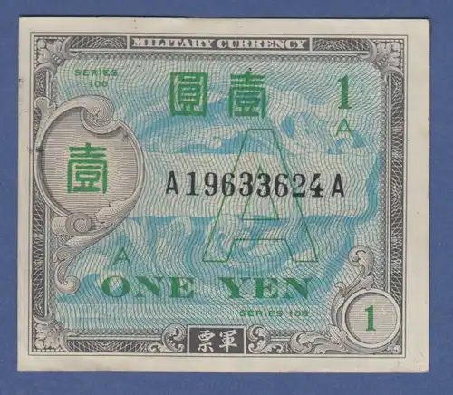 Banknote Japan Alliiertes Militärgeld 1945 1 Yen # A  A 