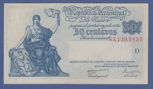 Banknote Argentinien 50 centavos leicht gebraucht.