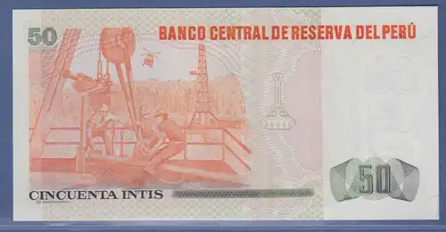 Banknote Peru 50 Intis Nicolas de Pierola 1987