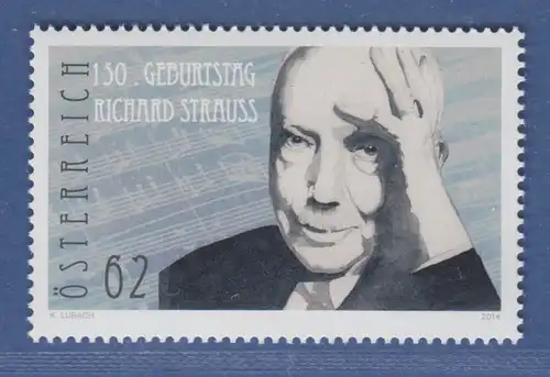 Österreich 2014 Sondermarke 150. Geburtstag Richard Strauss Mi.-Nr. 3144