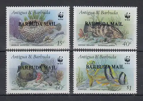 Barbuda BARBUDA MAIL Fische Mi.-Nr. 953-956 Satz 4 Werte **   SELTEN !  Mi. 400€