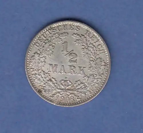 Deutsches Kaiserreich Silber-Kursmünze 1/2 Mark G 1906 