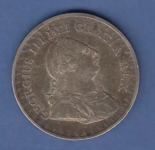 Silber-Münze England Großbritannien 1811 Georg III. 3 Shilling BANK TOKEN