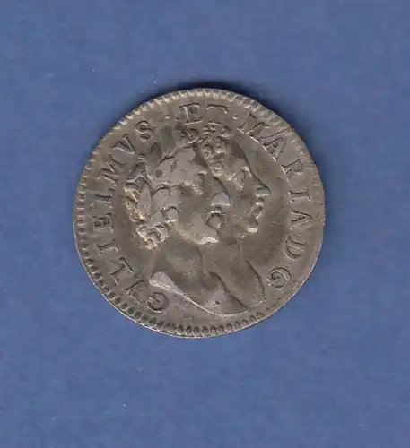 Großbritannien / Great Britain 4 Pence 1689 GULIELMUS ET MARIA D.G.  selten !