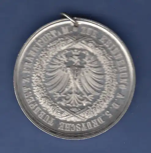 Medaille zum 5. Deutschen Turnfest in Frankfurt / Main 1880 gelocht mit Öse
