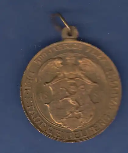 Medaille Stadt Heidelberg, 500 Jahre Universität 1886, oben mit Öse. 