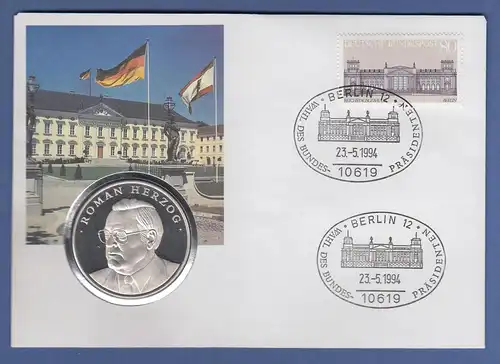 Numisbrief 1994 mit Medaille Bundespräsident Roman Herzog