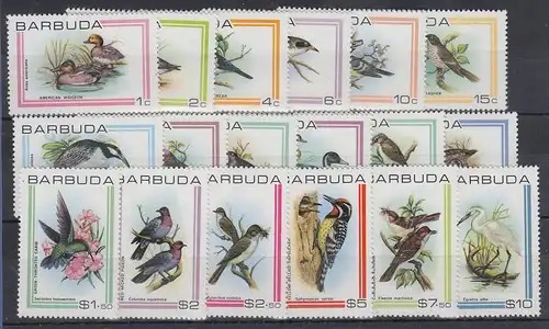 Barbuda Mi.-Nr. Satz 487-504 postfrisch ** / MNH Vögel