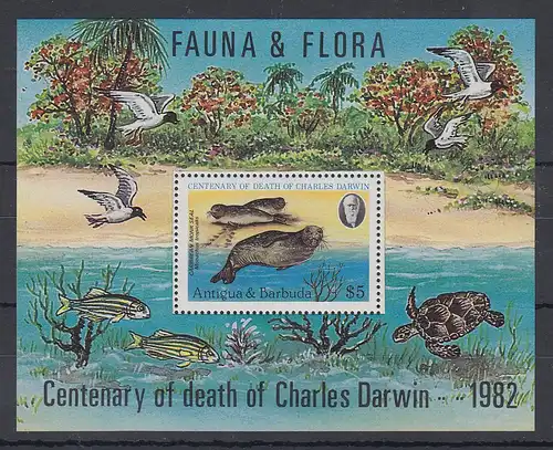 Antigua und Barbuda Mi.-Nr. Block 62 postfrisch ** / MNH Fauna und Flora