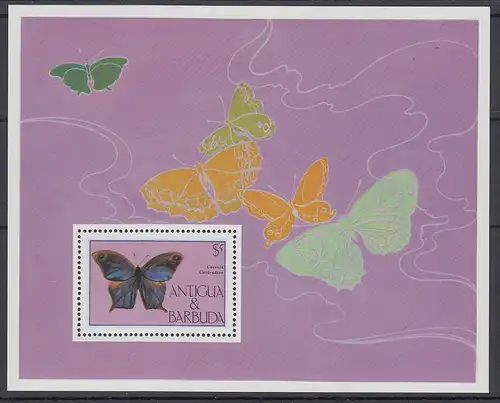 Antigua und Barbuda Mi.-Nr. Block 92 postfrisch ** / MNH Schmetterling