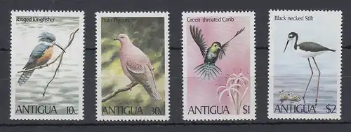 Antigua Mi.-Nr. Satz 592-595 postfrisch ** / MNH Vögel
