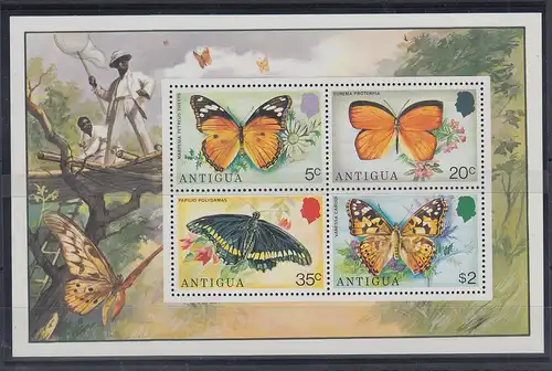 Antigua Mi.-Nr. Block 22 postfrisch ** / MNH Schmetterlinge