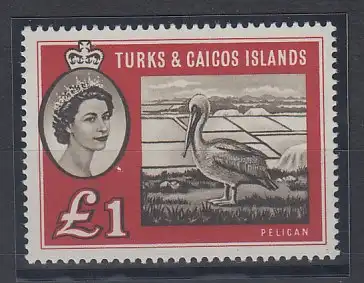 Turks & Caicos Mi.-Nr. 177 postfrisch ** / MNH Pelikan