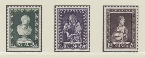 Polen / Polska 1956 Internationale Museumswoche Mi.-Nr. 990-992 ** 