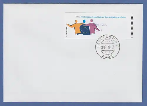 Portugal 2007 ATM Chancengleichheit Monétel violett Wert AZUL 0,45 auf FDC