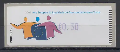 Portugal 2007 ATM Chancengleichheit Monétel violett Wert 0,30 **