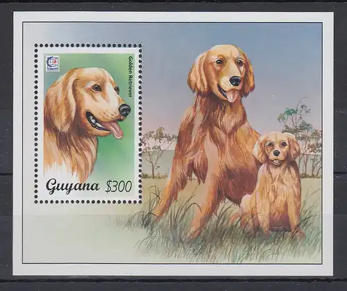 Guyana Mi.-Nr. Block 459 postfrisch ** / MNH Hunde