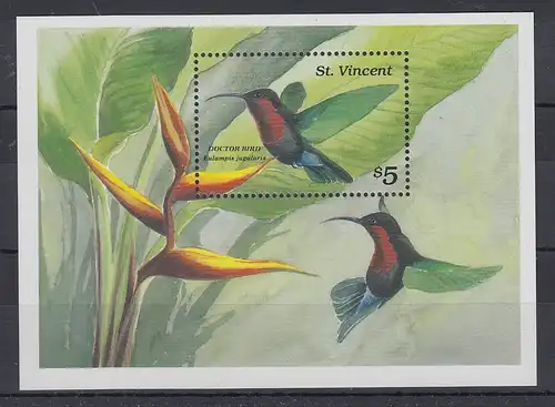 St. Vincent Mi.-Nr. Block ? postfrisch ** / MNH Vögel