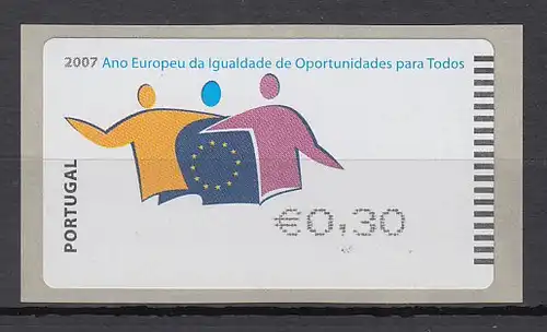 Portugal 2007 ATM Chancengleichheit SMD Mi.-Nr. 60.1e Wert 0,30 **