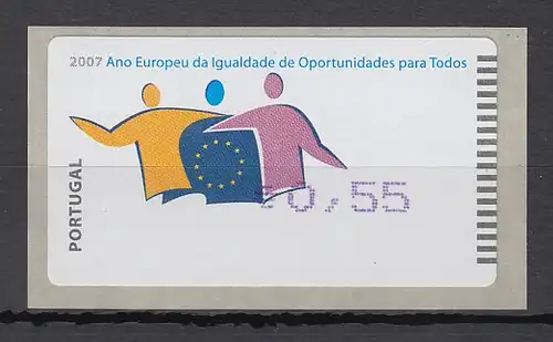 Portugal 2007 ATM Chancengleichheit Amiel Mi.-Nr. 60.2f  Wert 0,55 **