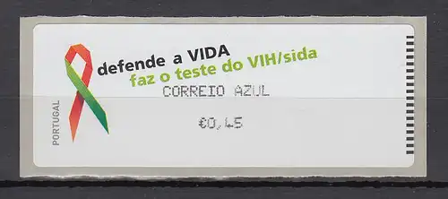 Portugal 2006 ATM AIDS-Bekämpfung Monétel Mi.-Nr. 57e Wert AZUL 45 ** 