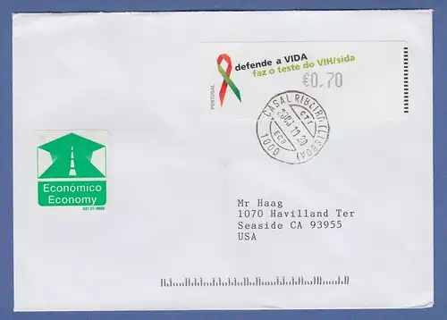 Portugal 2006 ATM AIDS-Bekämpfung Monétel Mi.-Nr. 57e Wert 0,70 auf gel. FDC