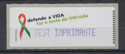 Portugal 2006 ATM AIDS-Bekämpfung Monétel Mi.-Nr. 57f  TEST IMPRIMANTE ** 