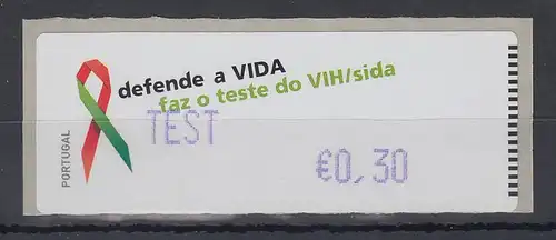 Portugal 2006 ATM AIDS-Bekämpfung Monétel Mi.-Nr. 57f  TEST 0,30 **  