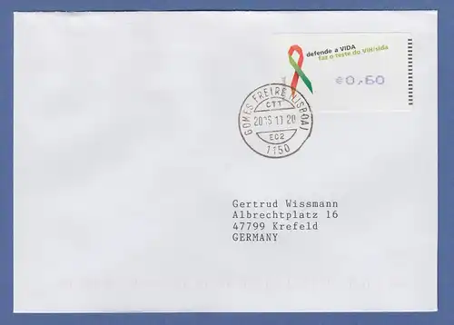 Portugal 2006 ATM AIDS-Bekämpfung Amiel Mi.-Nr. 56.2 Wert 0,60 auf gel. FDC