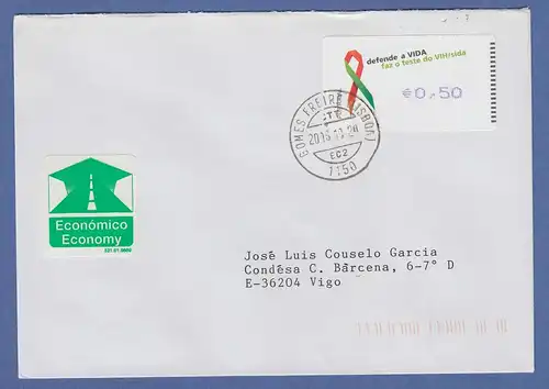 Portugal 2006 ATM AIDS-Bekämpfung Amiel Mi.-Nr. 56.2 Wert 0,50 auf gel. FDC