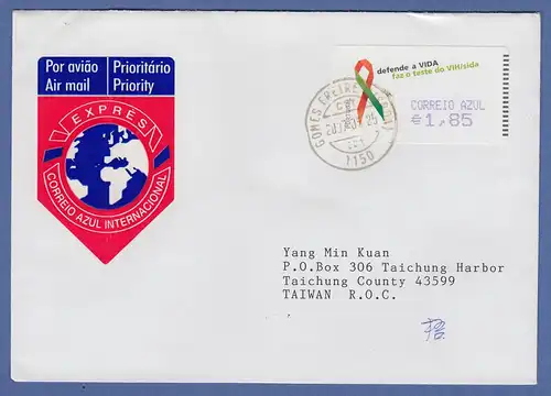 Portugal 2006 ATM AIDS-Bekämpfung Amiel Mi.-Nr. 56.2 Wert 1,85 auf Expressbrief