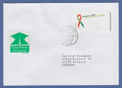 Portugal 2006 ATM AIDS-Bekämpfung NV Mi.-Nr. 56.3 Wert 0,58 auf gel. FDC