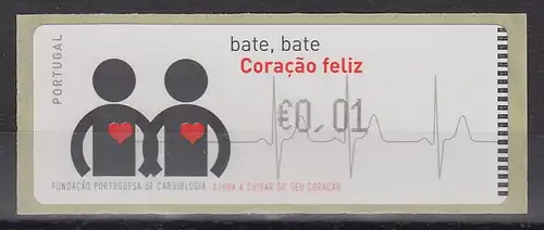 Portugal 2005 ATM Kardiologie Monétel Mi.-Nr. 49 Kleinstwert 0,01 **
