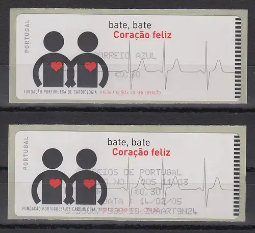 Portugal 2005 ATM Kardiologie Monétel Mi.-Nr. 49  Wert AZUL 0,30  ** + ET-AQ 