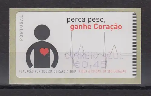 Portugal 2005 ATM Kardiologie SMD Mi.-Nr. 48.1 Wert AZUL 0,45 **