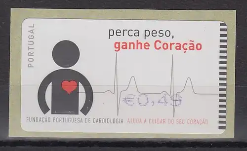 Portugal 2005 ATM Kardiologie SMD Mi.-Nr. 48.1 Wert 0,49 ** 
