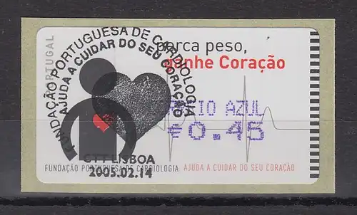 Portugal 2005 ATM Kardiologie Amiel Mi.-Nr. 48.2.2 Wert AZUL 0,45 ET-O