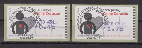 Portugal 2005 ATM Kardiologie Amiel Mi.-Nr. 48.2.2 Satz AZUL 0,45 - 1,75 ET-O