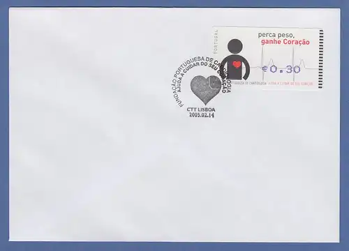 Portugal 2005 ATM Kardiologie Amiel Mi.-Nr. 48.2.2  Wert 0,30 auf blanco-FDC