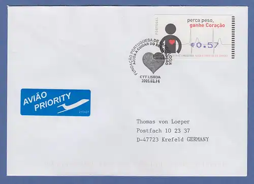 Portugal 2005 ATM Kardiologie Amiel Mi.-Nr. 48.2.2  Wert 0,57 auf gel. FDC