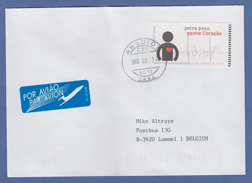 Portugal 2005 ATM Kardiologie Amiel Mi.-Nr. 48.2.1 Wert 0,57 auf gel. FDC