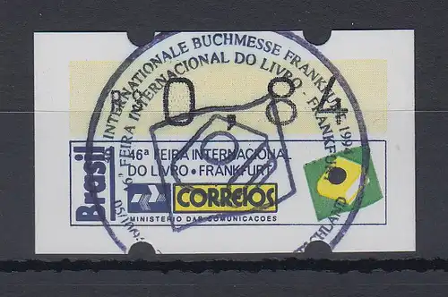 Brasilien ATM Frankfurter Buchmesse 1994 , Mi.-Nr. 6, Einzel-ATM 0,84 RS O
