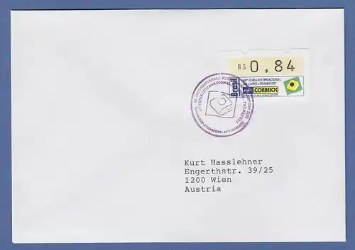 Brasilien ATM Frankfurter Buchmesse 1994 Mi.-Nr. 6 Wert 0,84 auf Brief mit So.-O
