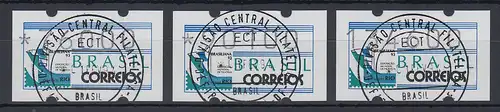 Brasilien Klüssendorf-ATM 1993 BRASILIANA Mi-Nr 5 Satz 76000-90100-134600 ET-O