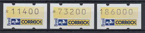 Brasilien Klüssendorf-ATM 1993 Postemblem Mi-Nr 4 Satz 11400 - 73200 - 186000 **