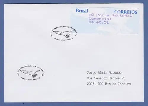 Brasilien Procomp ATM 1997, 4-stellig, Wert 00,51 auf adress. FDC   SELTEN !