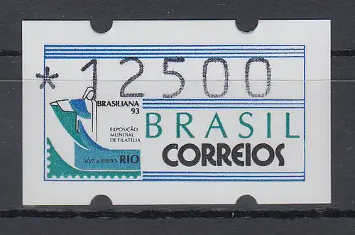 Brasilien ATM BRASILIANA'93, Mi.-Nr. 5, Wertstufe 12500 Cr. **