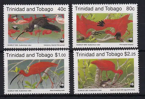 Trinidad & Tobago 1990 Mi.-Nr. 596 - 599 postfrisch ** / MNH Rotsichler